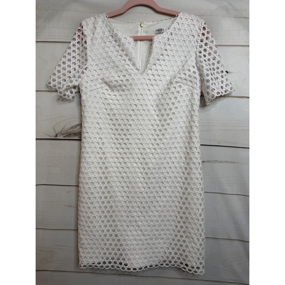 Trina Turk White Eyelet Mini Dress